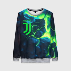 Женский свитшот 3D Juventus  green  neon