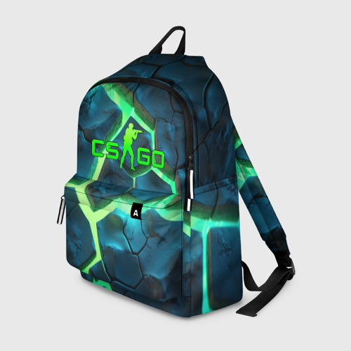 Рюкзак 3D CS GO green texture logo