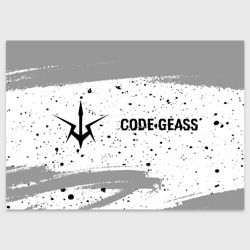 Поздравительная открытка Code Geass glitch на светлом фоне: надпись и символ