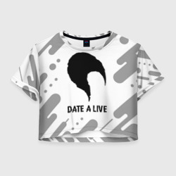 Женская футболка Crop-top 3D Date A Live glitch на светлом фоне
