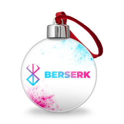Ёлочный шар Berserk neon gradient style: надпись и символ