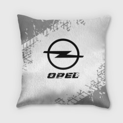 Подушка 3D Opel Speed на светлом фоне со следами шин