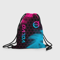 Рюкзак-мешок 3D Volvo - neon gradient: надпись, символ