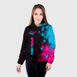 Женская куртка 3D Warframe - neon gradient: по-вертикали - фото 2