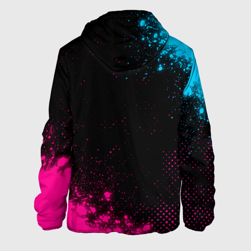 Мужская куртка 3D Sally Face - neon gradient: надпись, символ, цвет 3D печать - фото 2