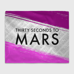 Плед 3D Thirty Seconds to Mars rock Legends: надпись и символ
