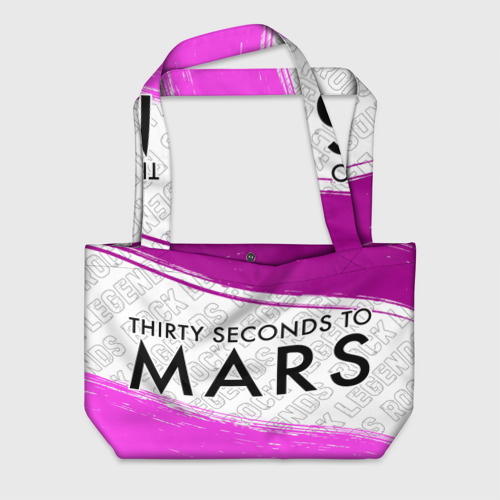 Пляжная сумка 3D Thirty Seconds to Mars rock Legends: надпись и символ