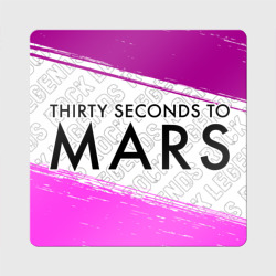 Магнит виниловый Квадрат Thirty Seconds to Mars rock Legends: надпись и символ