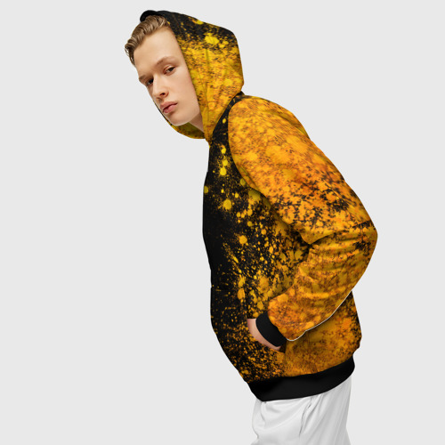 Мужская толстовка 3D на молнии OneRepublic - gold gradient: по-вертикали, цвет черный - фото 5