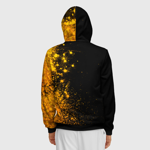 Мужская толстовка 3D на молнии OneRepublic - gold gradient: по-вертикали, цвет черный - фото 4