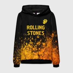 Мужская толстовка 3D Rolling Stones - gold gradient: символ сверху