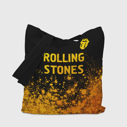 Шоппер 3D Rolling Stones - gold gradient: символ сверху - фото 4
