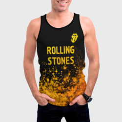 Мужская майка 3D Rolling Stones - gold gradient: символ сверху - фото 2