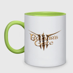 Кружка двухцветная Логотип Baldurs Gate 3