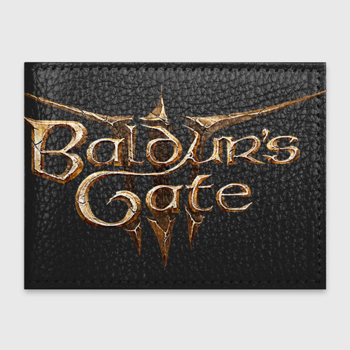 Обложка для студенческого билета Лого Baldurs Gate 3, цвет черный