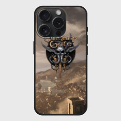 Чехол силиконовый для Apple iPhone 15 Pro матовый Baldurs Gate 3 Logo