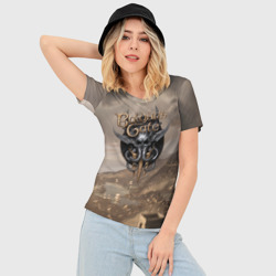 Женская футболка 3D Slim Baldurs Gate 3 Logo - фото 2