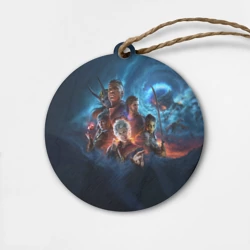 Деревянная игрушка круг Baldurs gate 3