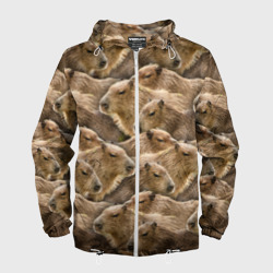 Мужская ветровка 3D Паттерн с капибарами - грызуны