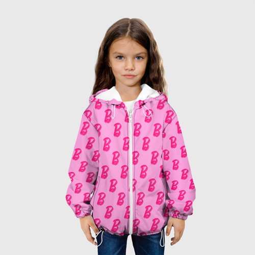 Детская куртка 3D с принтом Барби Фильм Текстура, вид сбоку #3