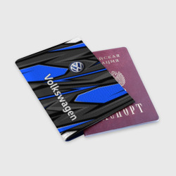 Обложка для паспорта матовая кожа Вольцваген - спортивная униформа - фото 2