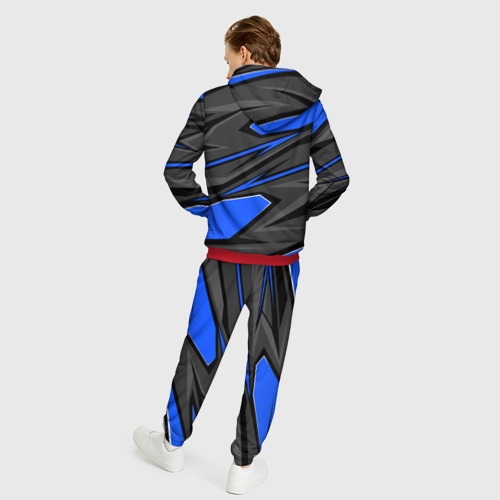 Мужской 3D костюм с принтом Вольцваген - спортивная униформа, вид сзади #2
