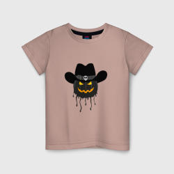 Детская футболка хлопок Стильный фонарь Джек Тыква на Хеллоуин