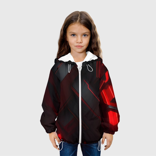 Детская куртка 3D Красная бесконечность, цвет белый - фото 4