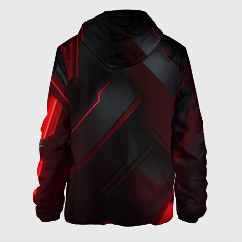 Мужская куртка 3D с принтом Красная бесконечность, вид сзади #1
