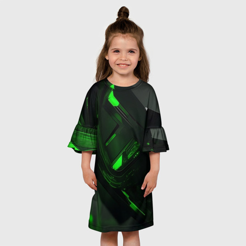 Детское платье 3D Токсичная абстрактность, цвет 3D печать - фото 4