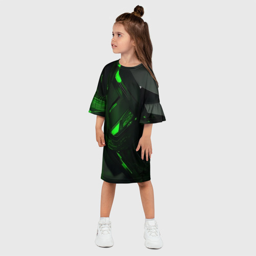 Детское платье 3D Токсичная абстрактность, цвет 3D печать - фото 3