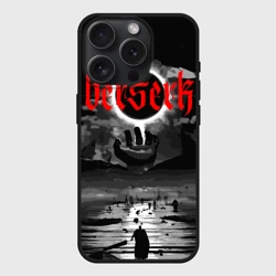 Чехол силиконовый для Apple iPhone 15 Pro Мax матовый Берсерк и закат