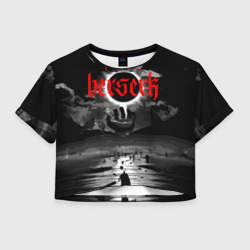 Женская футболка Crop-top 3D Берсерк и закат