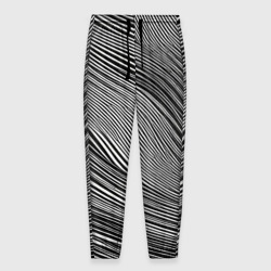 Мужские брюки 3D Черно-белые полосы абстракция