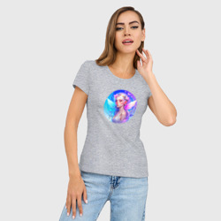 Женская футболка хлопок Slim Милая фея - нейросеть - фото 2