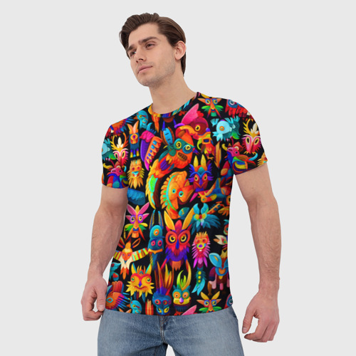 Мужская футболка 3D Мифические монстрики, цвет 3D печать - фото 3