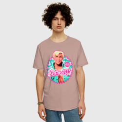 Мужская футболка хлопок Oversize Кен Барби - фото 2