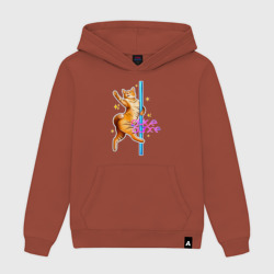 Женская толстовка хлопок Поледэнс кот стрип пластика на шесте