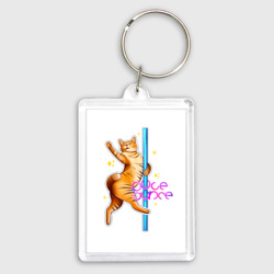Брелок прямоугольный 35*50 Поледэнс кот стрип пластика на шесте