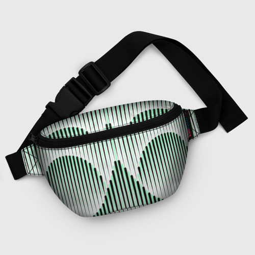 Поясная сумка 3D Зеленый геометрический круглый узор - фото 6