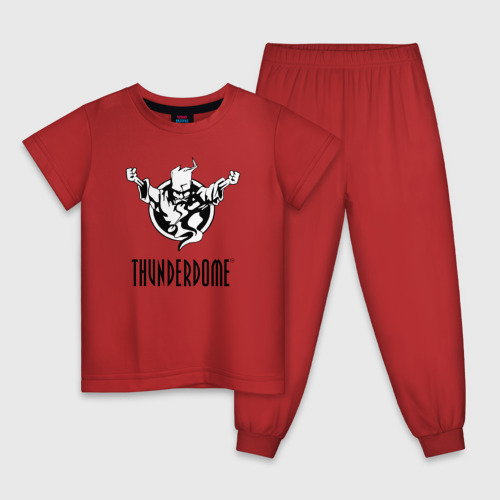 Детская пижама хлопок с принтом Thunderdome v2, вид спереди #2