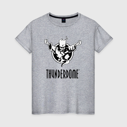 Женская футболка хлопок с принтом Thunderdome v2, вид спереди #2