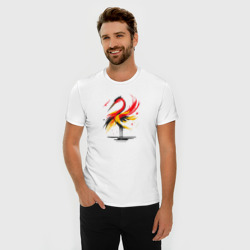 Мужская футболка хлопок Slim Аист - абстрактный силуэт птицы - фото 2