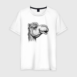 Мужская футболка хлопок Голова верблюда
