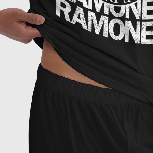 Мужская пижама хлопок Рамоунз, цвет черный - фото 6