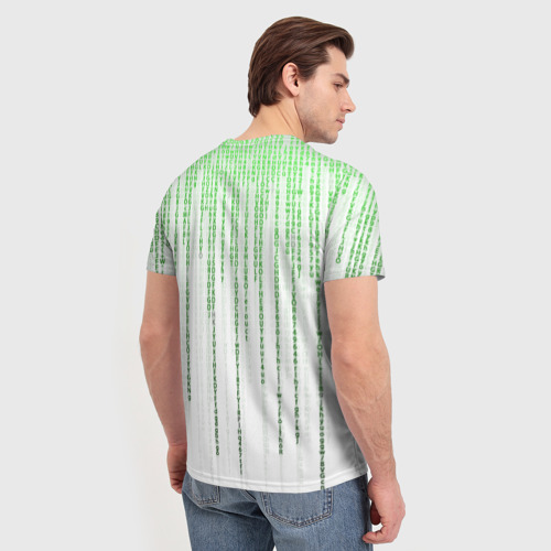 Мужская футболка 3D с принтом Символы взлома, вид сзади #2