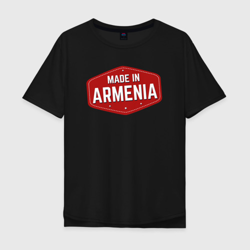 Мужская футболка хлопок Oversize с принтом Made in Armenia, вид спереди #2