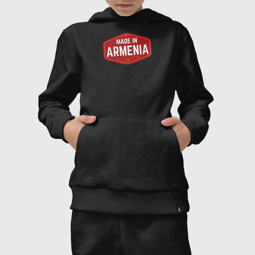 Детский костюм с толстовкой хлопок с принтом Made in Armenia, вид сбоку #3