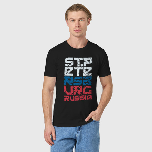 Мужская футболка хлопок Санкт-Петербург Россия, цвет черный - фото 3