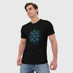 Мужская футболка 3D Магическая снежинка - фото 2